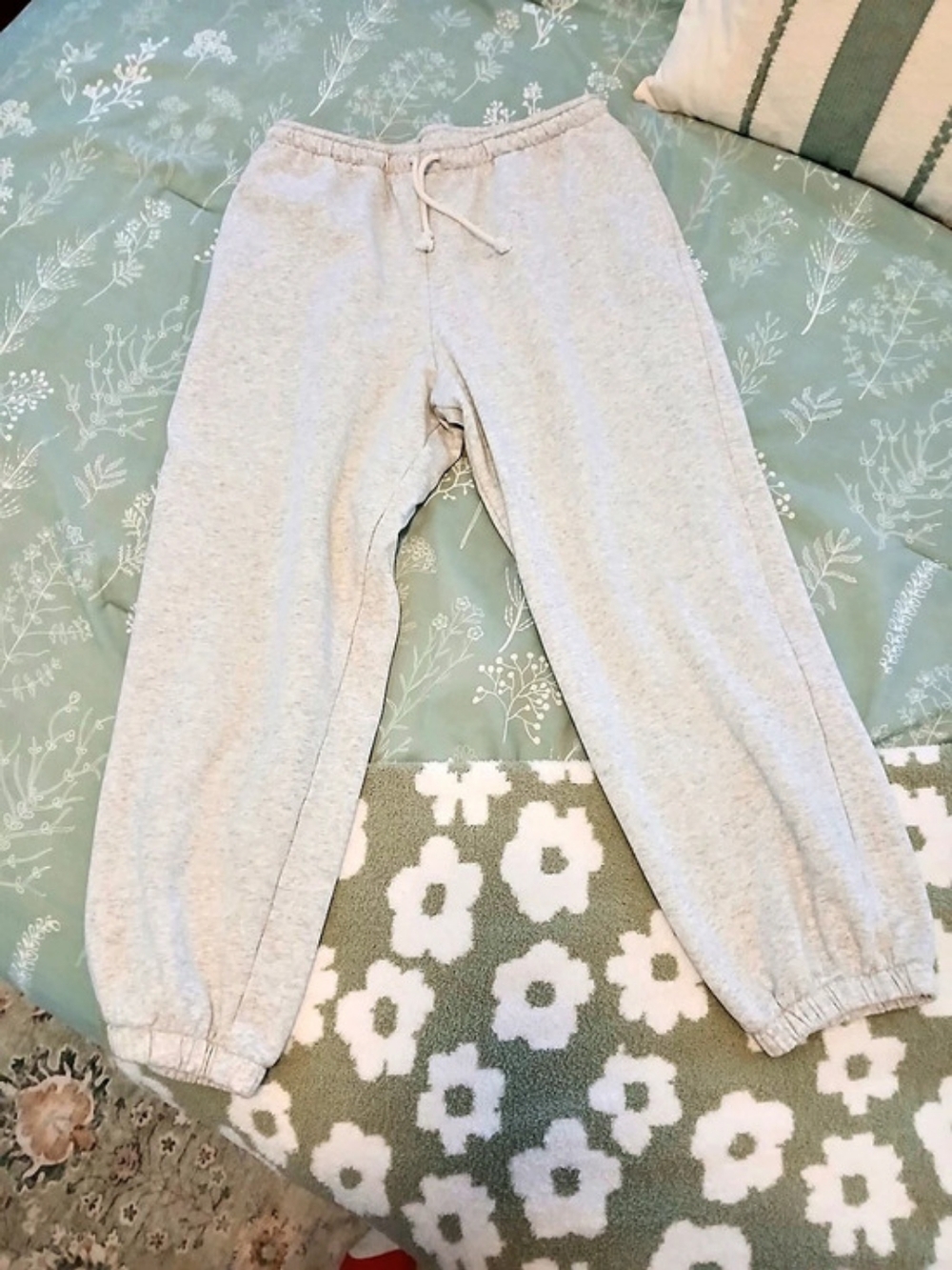 American Eagle Fleece Jogger Sweatpants, Gray, Large
